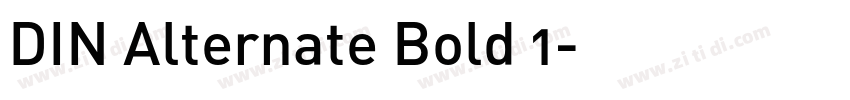 DIN Alternate Bold 1字体转换